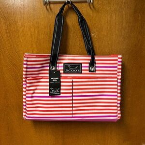 Scout Uptown Girl Tote Bag - Pink and Red Stripes